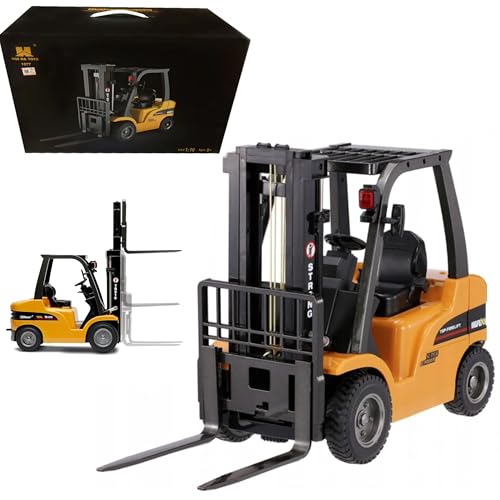 COIL Chariot élévateur radiocommandé 1577H - 1:10 - Charge maximale : 2,5 kg - Fréquence : 2,4 GHz - Jaune