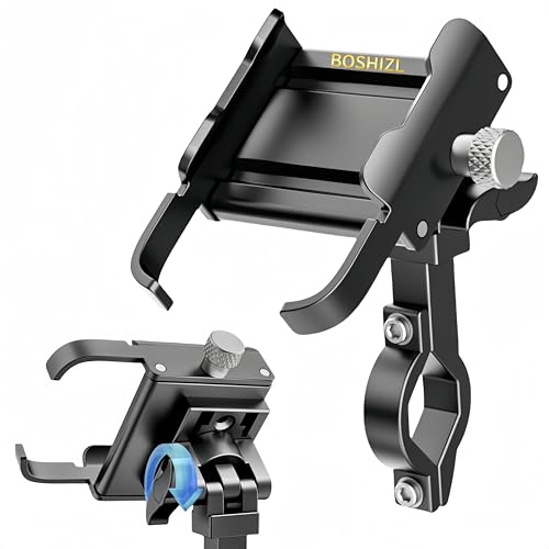 BOSHIZL Suporte de guidão de celular de liga de alumínio para motocicleta e bicicleta Harley Scooter