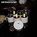 6pcs Solar Window Candles Outdoor Waterproof Flameless Flickering Led Tealights Solar Emergency Candles with Sensor Dusk to Dawn for Lantern Garden Camping Party Halloween Christmas Home Decor