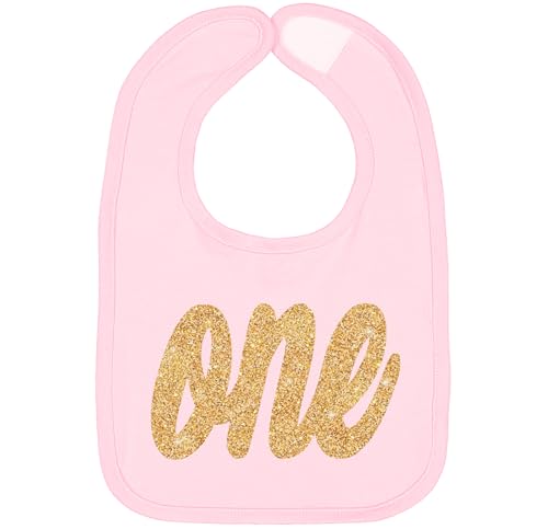 Aiden's Corner Handmade Cute Baby Boy Girl 1st Birthday One Silver Gold First Smash Cake Bibs - Main Image