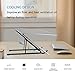 Coomaxx Laptop Stand,Portable Laptop Stand, Foldable Desktop Notebook Holder Mount, Adjustable Eye-Level Ergonomic Design, Portable Laptop Riser Compatible with 7~15.4 inch Tablet,Notebook (Black)