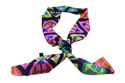145 x 20cm Women Long Printed Satin Scarf Wrap Shawl Neckerchief for Business Women