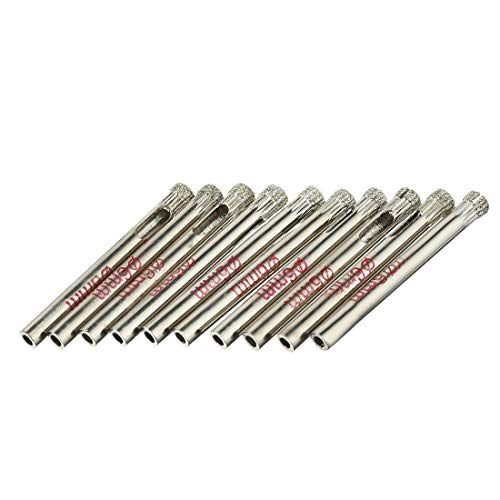 Uxcell 10 Pcs 6Mm Diamond Coated Hole Saws Drill Bits For Glass Ceramic Tile Marble Rock Porcelain Bottles Pots Brick #TOP3