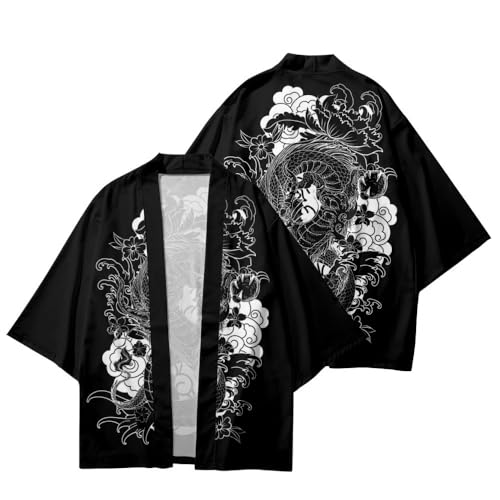 Image of LAI MENG FIVE CATS Women's Summer Cardigan Lightweight Kimono Floral Print Loose Cover up Casual Tops