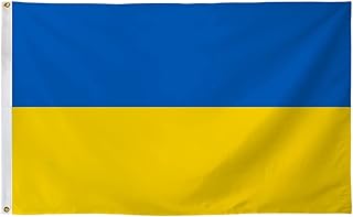 SOULBUTY Ukraine Flag 2x3 Small Double Sided Outdoor Indoor- Ukrainian National Flags 2x3- Double Stitched- Polyester with Brass Grommets (2X3FT)