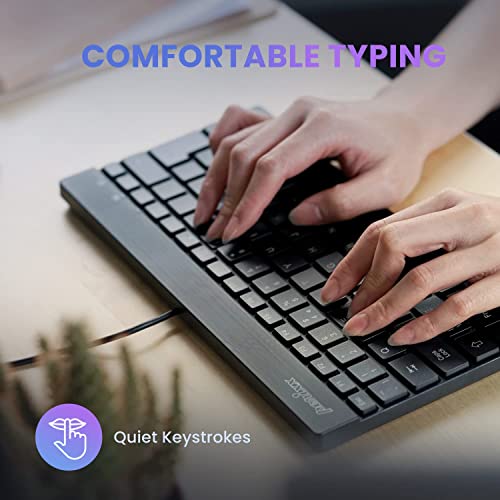 Perixx PERIBOARD-326 Wired Mini Backlit USB Keyboard with Low Profile Keys, US English Layout (11607) - Thumbnail 3