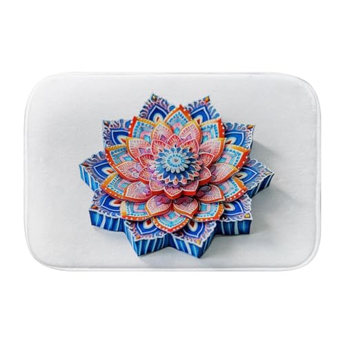 Tapis de bain moderne Fleur 3D pour sortie de douche confortable