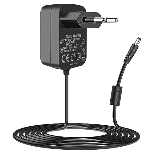 TKDY Alimentation 9V 2A pour pédales de guitare pour BOSS Roland PSB-1U PSB1U GT-10 GT-10B BCB-60 Multi-Effets Guitare