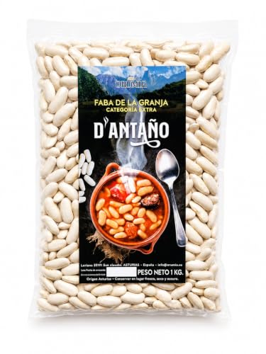 Fabas Categoria Extra - Origen Asturias - Cosecha Propia - Alubia Gourmet Para Fabada Asturiana - Formato 1Kg - Calidad Gourmet - Orumia