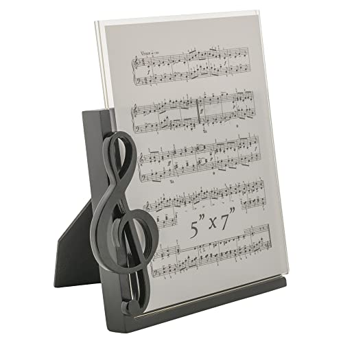 Broadwaygifts Co Black Treble Clef And Sheet Music 5 Inch Acrylic Table Top Picture Frame #TOP1