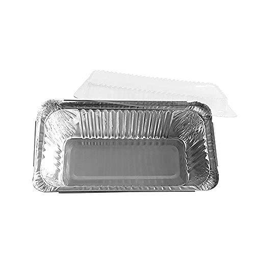 Futina 50 Pack 1 Lb Disposable Aluminum Foil Mini Loaf Pans, Baking Pans With 50 Lids #TOP1