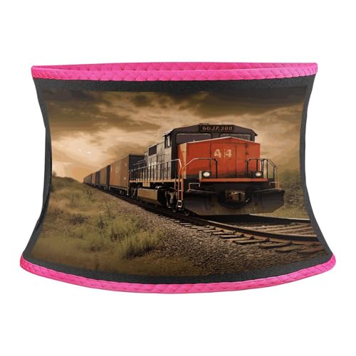 QWNMD Belly Band Freight Train Printed Sweat Band Waist Trainer Waist Trimmer for Women And Men Sweat Band Waist Trainer for Training And Workouts