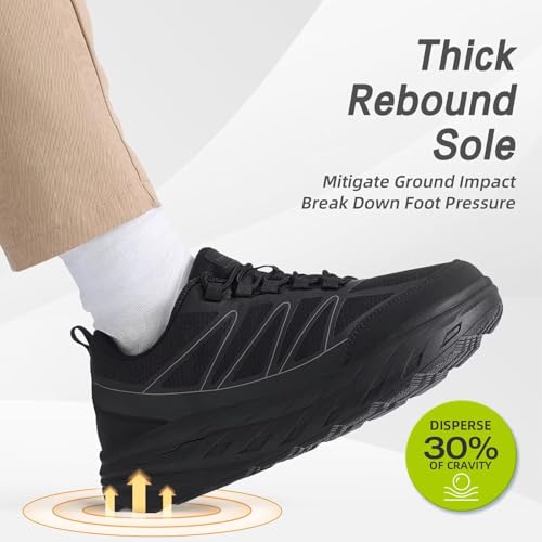 OrthoComfoot Women's Orthopedic Diabetic Wide Walking Shoes: Comfortable Casual Arch Support Plantar Fasciitis Sneakers, Tennis Orthotic High Arch Swollen Feet Work Shoes for Ankle and Heel Pain3