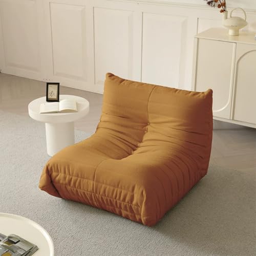 Sofá Silla de Suelo de Terciopelo de Lujo Teddy, sillón ergonómico Tatami con Base Antideslizante, Silla de Frijoles Junto al Fuego para Sala de Estar, Dormitorio y Oficina,B