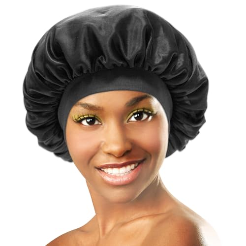 Donna Olive Oil & Vitamin E Treated Wide Band Bonnet #22044, Strengthens Hair, Improves Hair, Repairs Hair, Durable Material, Soft Material, Satin, Organic Oil