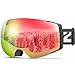ZIONOR Lagopus X4 Ski Snowboard Snowmobile Goggles with Magnet Fast Lens Changing System 100% UV400 Protection Anti-fog Spherical Frameless Goggles for Ski Snowboard