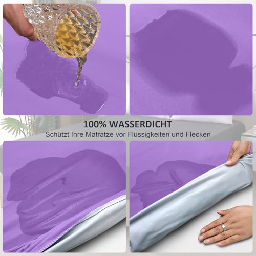 ohano Wasserdichter Matratzenschoner 180x200cm Spannbettlaken, Wasserdichter und Atmungsaktive Matratzenbezug… – Ansicht 2