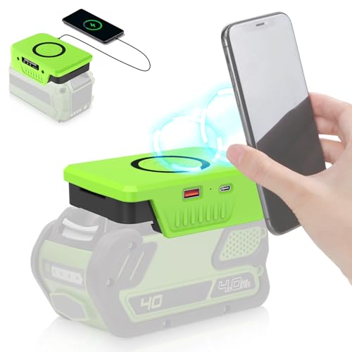 Chargeur sans fil pour batterie Greenworks 40 V : l'adaptateur anti-panne avec USB Type-C