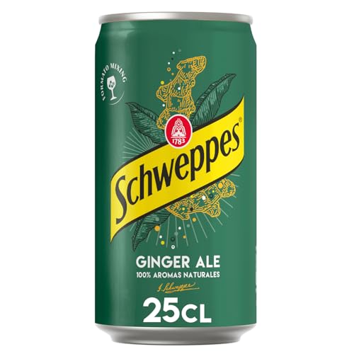 Schweppes Ginger Ale, Bebida Refrescante de Jengibre - Lata 25cl