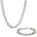 Price comparison product image THE BLING KING Women's 12mm Silver Diamond Cut Belcher Chain & 8-inch Bracelet Set - Luxury Finish, Like High-End Real Silver - Bracelet Fits 8-8.5 inch Wrist, Chain 24-inch