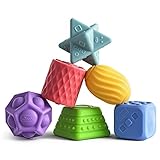 Toca y siente: Los juegos de juguetes para bebés tienen diferentes texturas para la exploración táctil y el desarrollo sensorial. Sus bolas sensoriales de colores brillantes son ideales para la estimulación visual y pueden despertar la imaginación de su bebé.