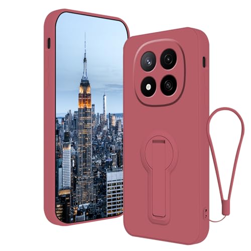 Coque Xiaomi Redmi Note 15 Pro 4G antichoc silicone bague support Camélia rouge