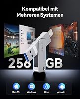 ORICO USB Stick 256 GB USB-C & USB-A, 150MB/s, USB 3.2 Gen 1, Silber, EB05 – Ansicht 5