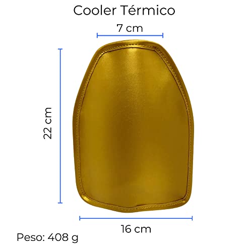 Cooler Térmico Bolsa Térmica Dourada com Gel Vinho Espumante