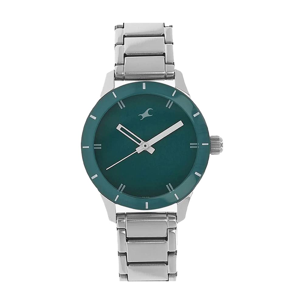 Fastrack Men Stainless Steel Monochrome Analog Green Dial Watch-Nn6078Sm01/Np6078Sm01, Band Color-Silver (B00HY5OW9E) Amazon Price History, Amazon Price Tracker