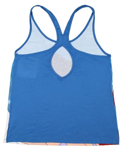 Image of Disney The Little Mermaid Kiss The Girl Blue Keyhole Tank Top X-Large
