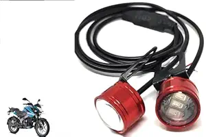 Red Colour 6 Led Strobe Light for Bike | Warning Emergency Police Light | Motorcycle Strobe Light | Compatible with Bajaj Pulsar NS 125