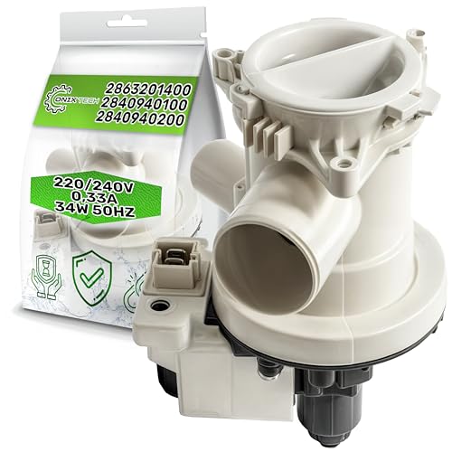 Bomba Desague Lavadora 220/240V 0,33A con Código Original 2863201400 2840940100 2840940200 para Arcelik para Beko - Garantía de 5 Años - ONIX TECH