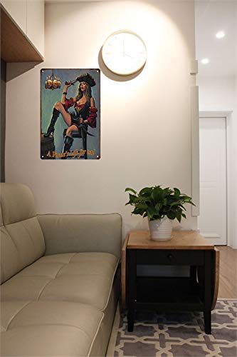 A Pirate's Life For Me Sexy Sexy Beauty Sexy Female Pirate Retro Funny 8"X12" Bar Pub Club Man Cave Home Garage Cafe Beer Drink Wall Poster Art Decor Metal Tin Sign Cm-07 #TOP2