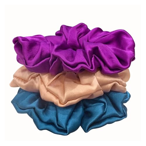 Chouchou cheveux soie grand bandeau élastique femme couleur unie