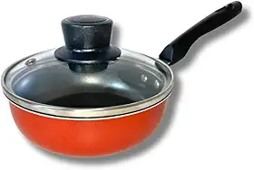 Frigideira Ovo Antiaderente Pequena C/tampa Vidro 12 Cm (Vermelho)