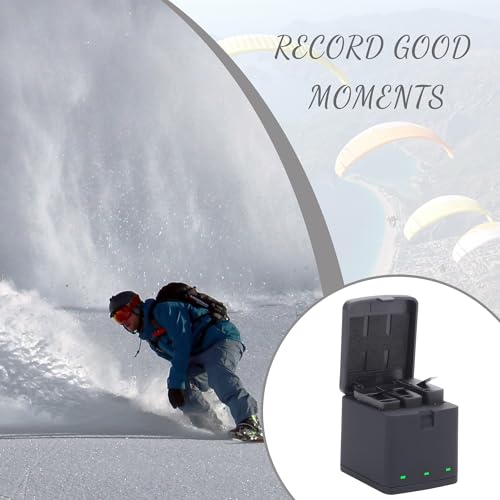1500mAh 3Pack Battery for Hero 8/7/6/5 Black Official and 3-Channel Charger by DFTIM - Image 6