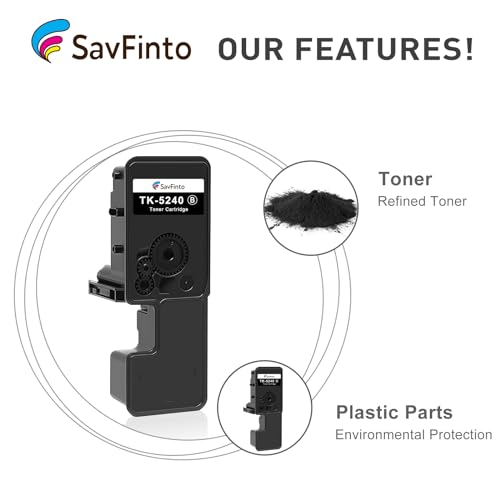 SavFinto TK-5240 Black Toner Cartridges Replacement for Kyocera TK5240 TK 5240K 1T02R70NL0 Compatible for Kyocera Ecosys M5526cdw M5526cdn P5026cdw P5026cdn (2 Black) - Image 4