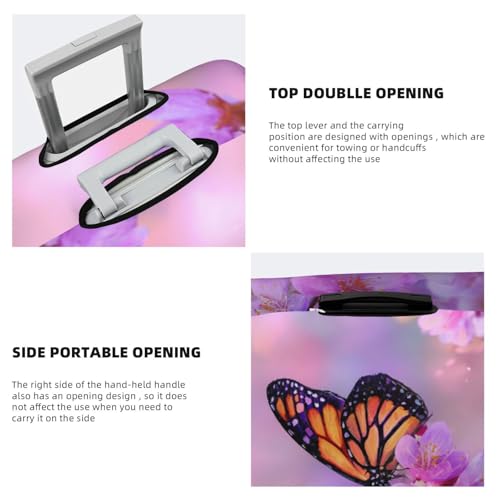 Beautiful Butterfly Elastic Travel Luggage Covers Dustproof Scratch-Resistant Suitcase Protector Fit 22-24 Inch3