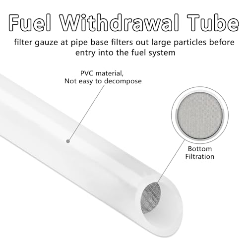 Image of Universal 12 inch Marine Fuel Tank Pickup Tube with Strainer, Polyethylene Fuel Pickup Tube with Brass Barb Connector, Fits Standard Universal Boat Fuel Tank, Replaces Part 7-0948