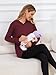 Liu & Qu Women's Nursing Sweatshirts for Breastfeeding with Hidden Zipper Long Sleeve Maternity Hoodie Causal Clothes Heather Wine