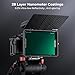 K&F Concept DSLR Camera Matte Box + Square ND0.9 + Square ND1.2 (3 Pack) 4'' x 5.65'' Cinema Neutral Density Filters Kit for 67/72/77/82/95mm Lenses