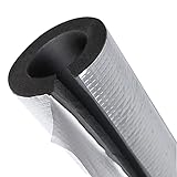 Wärmedämmung Rohr Offene Selbstklebende Rohrisolierung Rohrmanschette, Frostschutz-Isolierwatte für Aluminiumfolien-Wasserleitung, Wasserdicht und Feuchtigkeitsbeständig, E(Size: Inner43mm,Color:6pcs)
