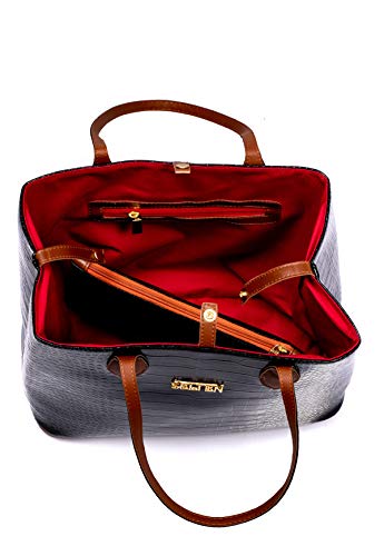 Bolsa Feminina Sacola de Ombro com Necessaire Selten Preta