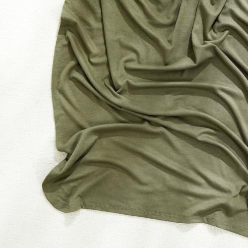 Image of GRSSDER Newborn Swaddle Blanket, Ultra Soft Jersey Receiving Blanket with Matching Headband and Beanie Set 33x44 inch, Stretchy Baby Neutral Swaddle Wrap for Girls and Boys