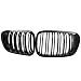 DEKEWEI E46 Grill, Front Kidney Grille Compatible with 1999-2002 E46 2-Door Coupe/Cabriolet Pre-Facelift, 2000-2006 M3 Double Slats Gloss Black Grill