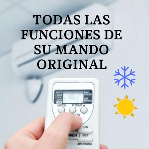 Miniatura 2 de Mando Aire Acondicionado Compatible Con Giatsu - Incluye Soporte Pilas Incluidas - Mando A Distancia Compatible Con Aire Acondicionado Giatsu - Mando Compatible.
