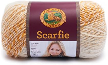 Lion Brand Yarn 826-218 Scarfie Yarn, Teal/Silver