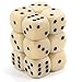 Chessex 25600 Opaque 16mm d6 Dice Block, Ivory and Black