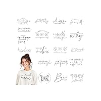 Motivational DTF Transfers Ready to Press - 20 Sheets Positive Quotes Iron on Transfers for T-Shirt Inspirational Iron on Decals Patches DIY Heat Vinyl Stickers for Clothing Pillow Hat Hoodie Bagpack