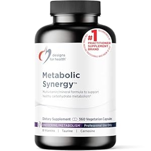 Designs for Health Metabolic Synergy – Multivitamin and Mineral Supplement with Chromium, Zinc, Selenium, R-Lipoic Acid, Vitamins + More (360 Capsules)
